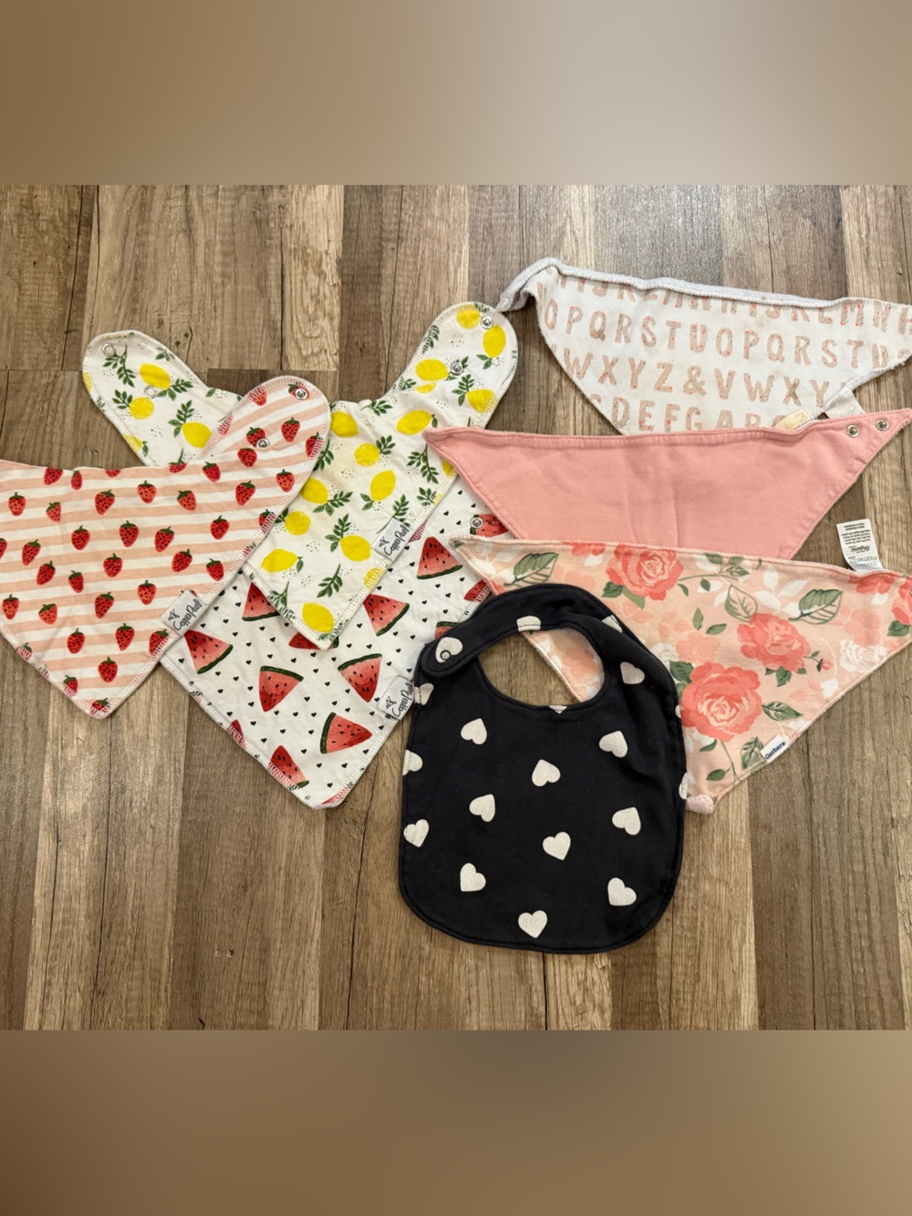 Baby girl Bib bundle - copper pearl